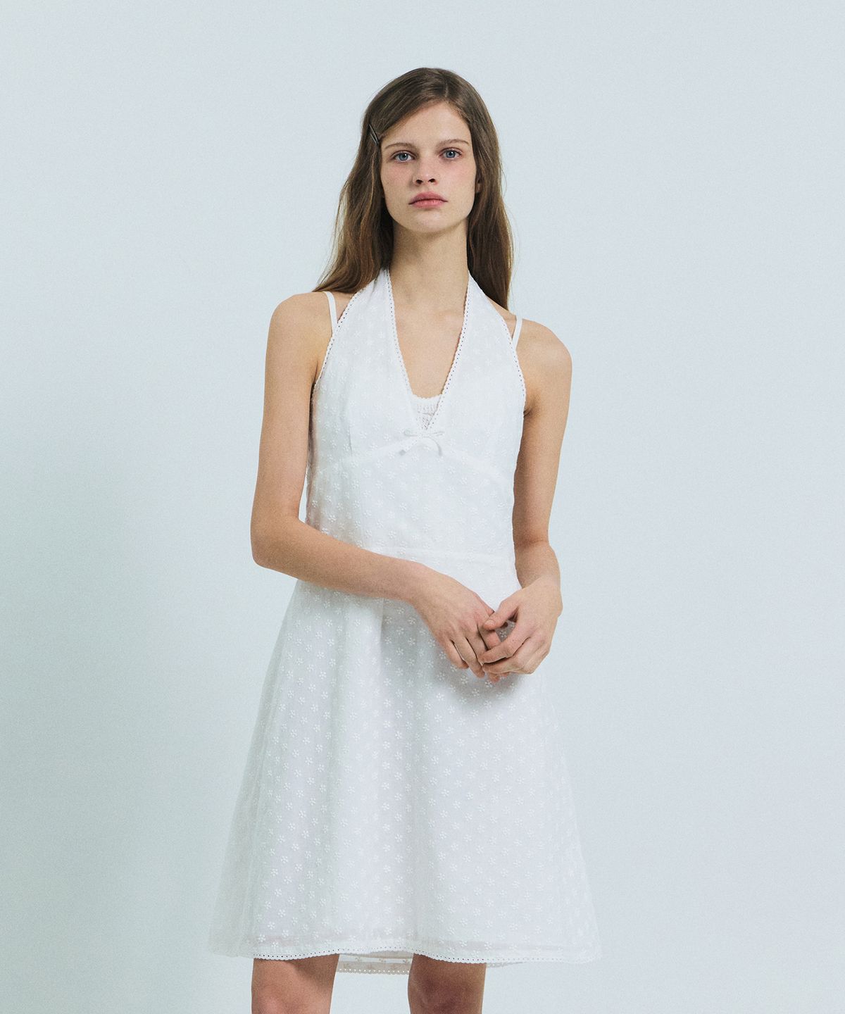 그로브(GROVE) CATHERINE HALTER ONE-PIECE (WHITE)