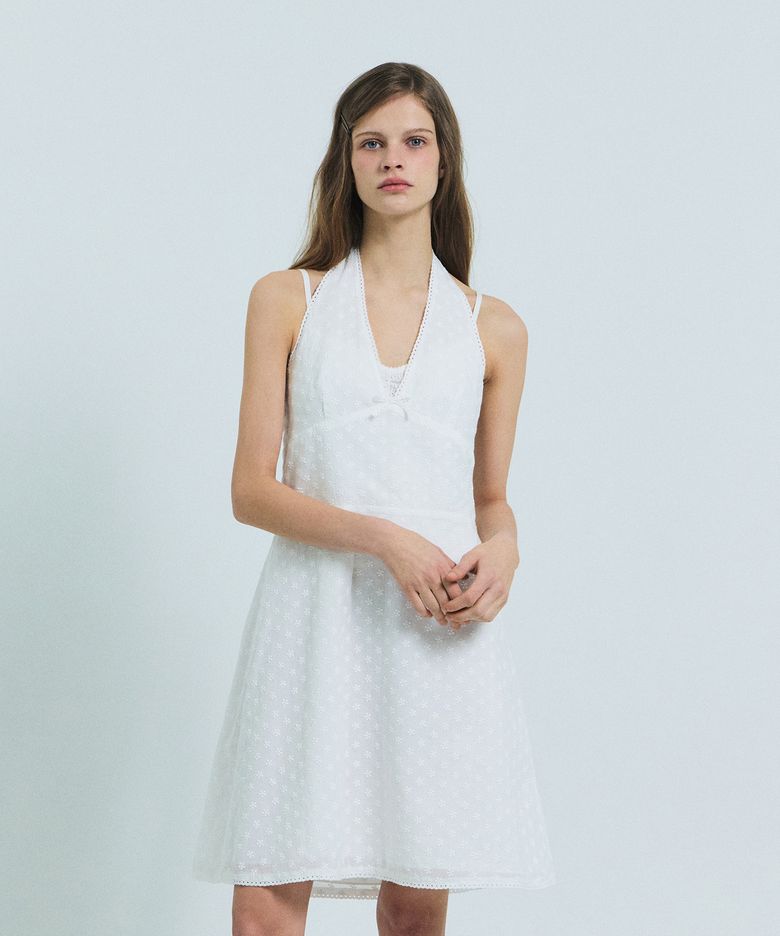 CATHERINE HALTER ONE-PIECE (WHITE)