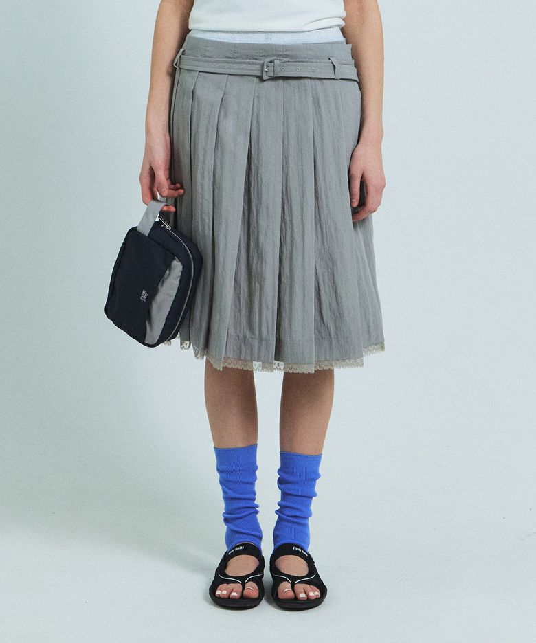 INES MIDI SKIRT (GRAY)