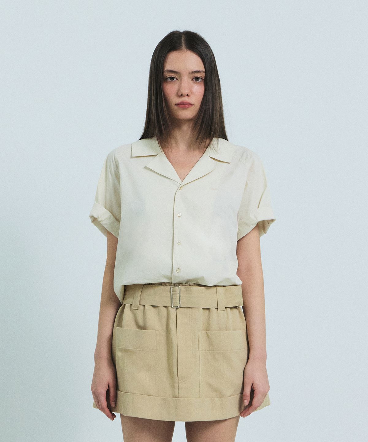 그로브(GROVE) CALIA H/S SHIRT (IVORY)