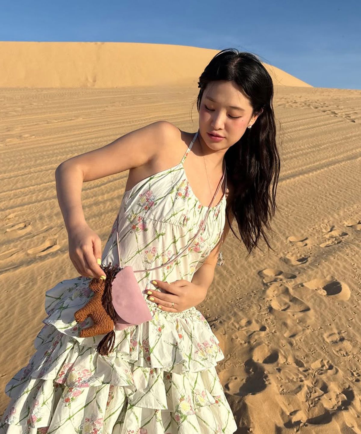 넛넛(NUTNUT) Suede String Bag - PINK
