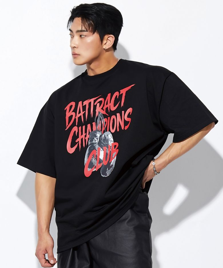챔피언스 클럽 복싱 오버핏 반팔티_블랙