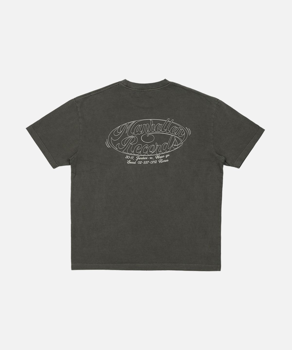 맨하탄레코즈(MANHATTAN RECORDS) MR Pigment Round Logo Tee - Olive