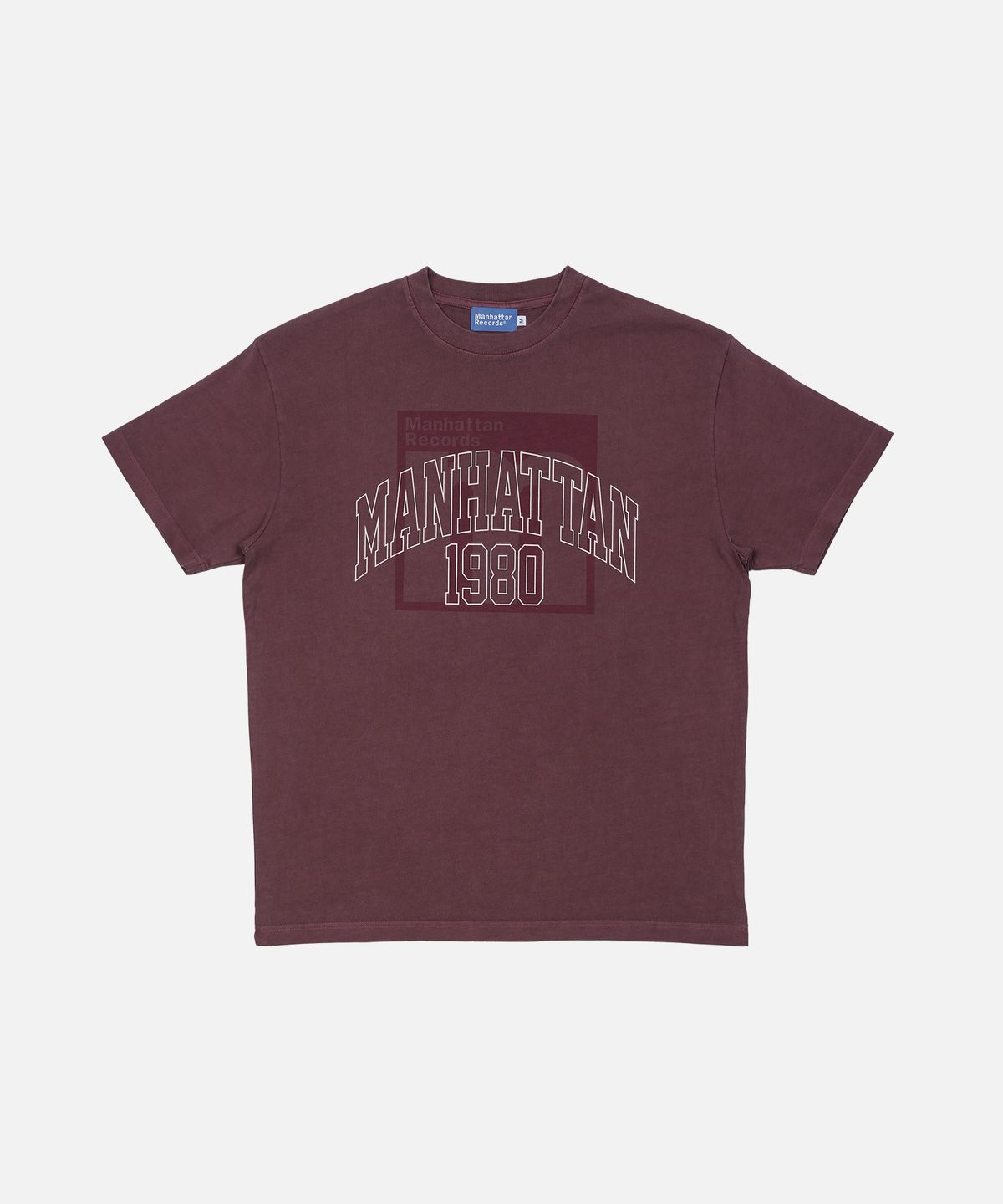 맨하탄레코즈(MANHATTAN RECORDS) MR Pigment Stack Logo Tee - Red