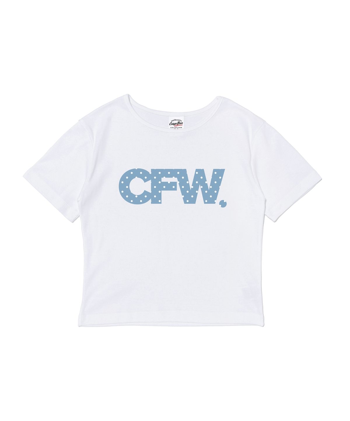 카고브로스 포 우먼(CARGOBROS FOR WOMAN) CFW 도트 로고 숏 반팔 티셔츠 (화이트)