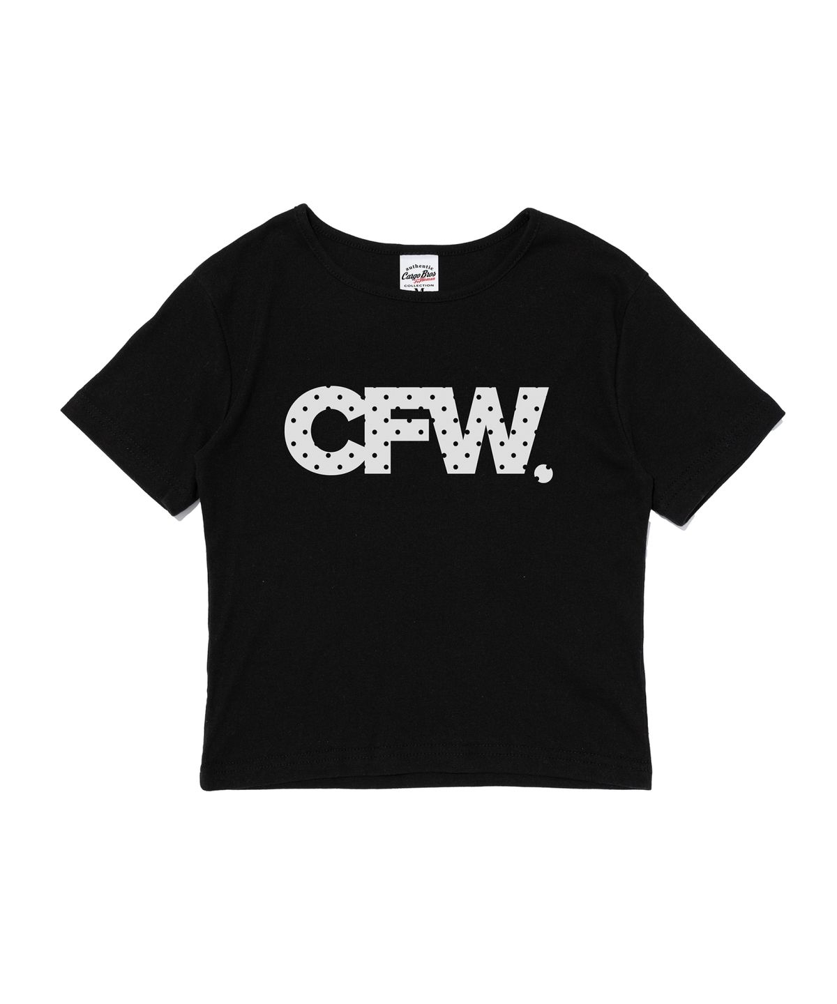 카고브로스 포 우먼(CARGOBROS FOR WOMAN) CFW 도트 로고 숏 반팔 티셔츠 (블랙)