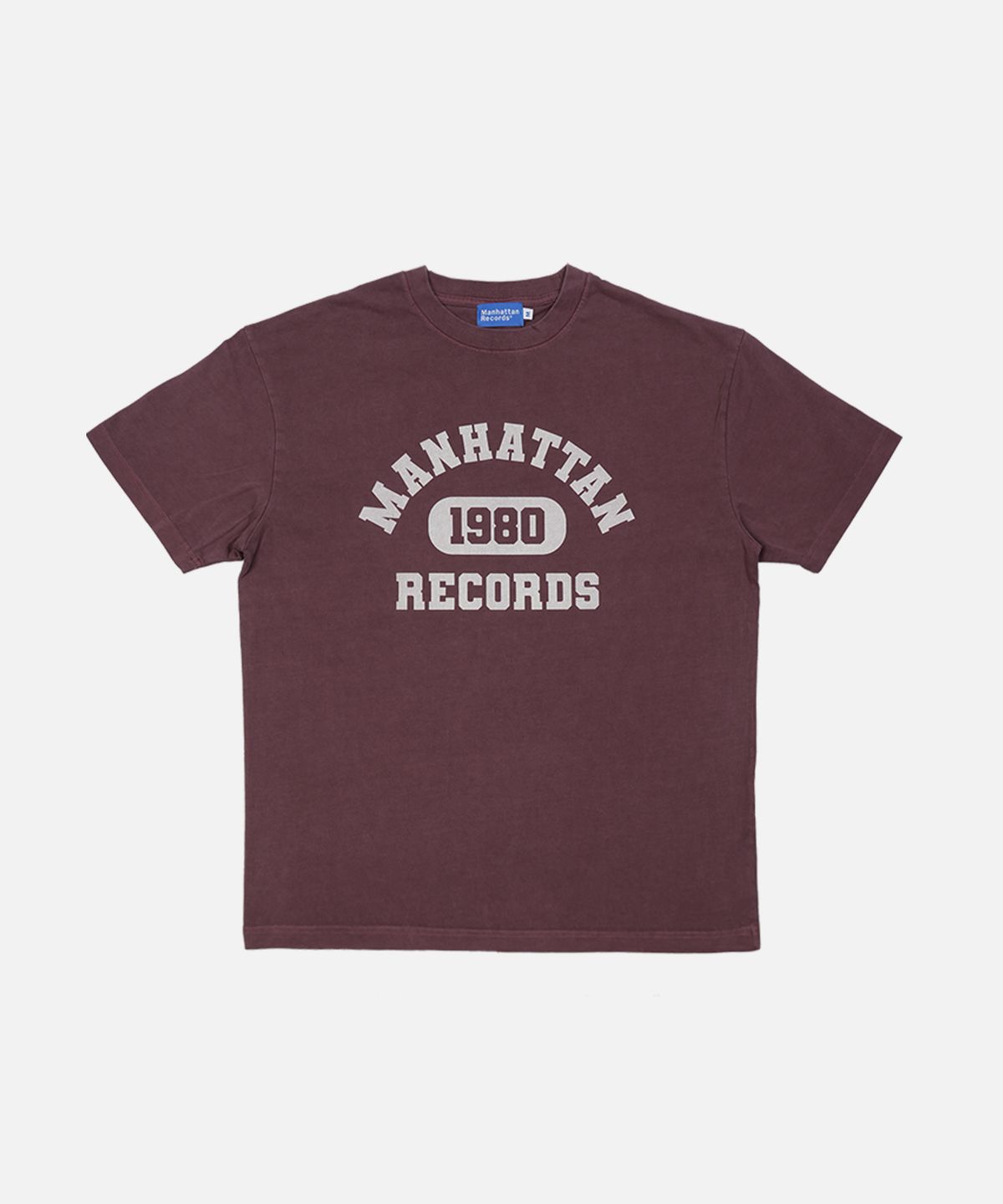 맨하탄레코즈(MANHATTAN RECORDS) MR Pigment College Logo Tee - Red