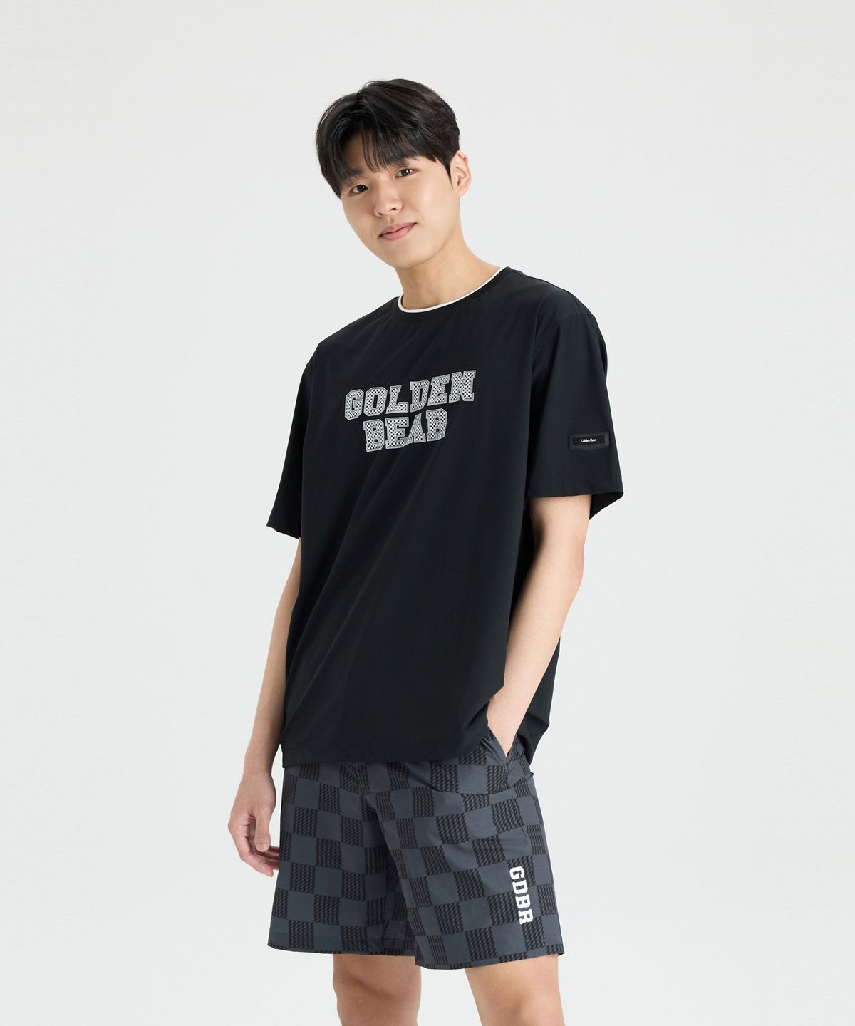 골든베어(GOLDEN BEAR) (U) Essential Cool touch T-shirt G4TAM26301BKX