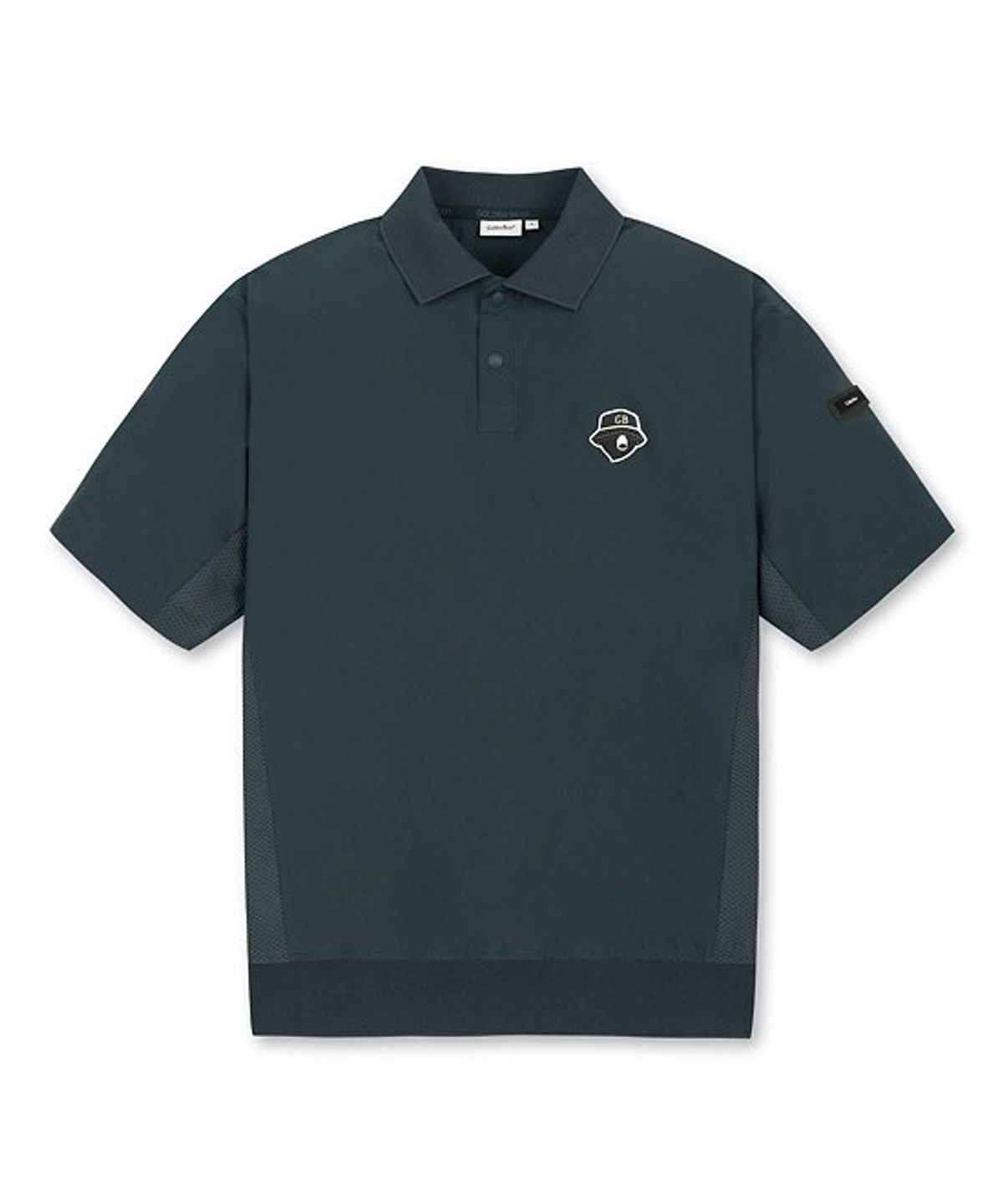 골든베어(GOLDEN BEAR) (M) Stretch Woven Mesh Hybrid Polo T-shirt G4TAM26221GRX