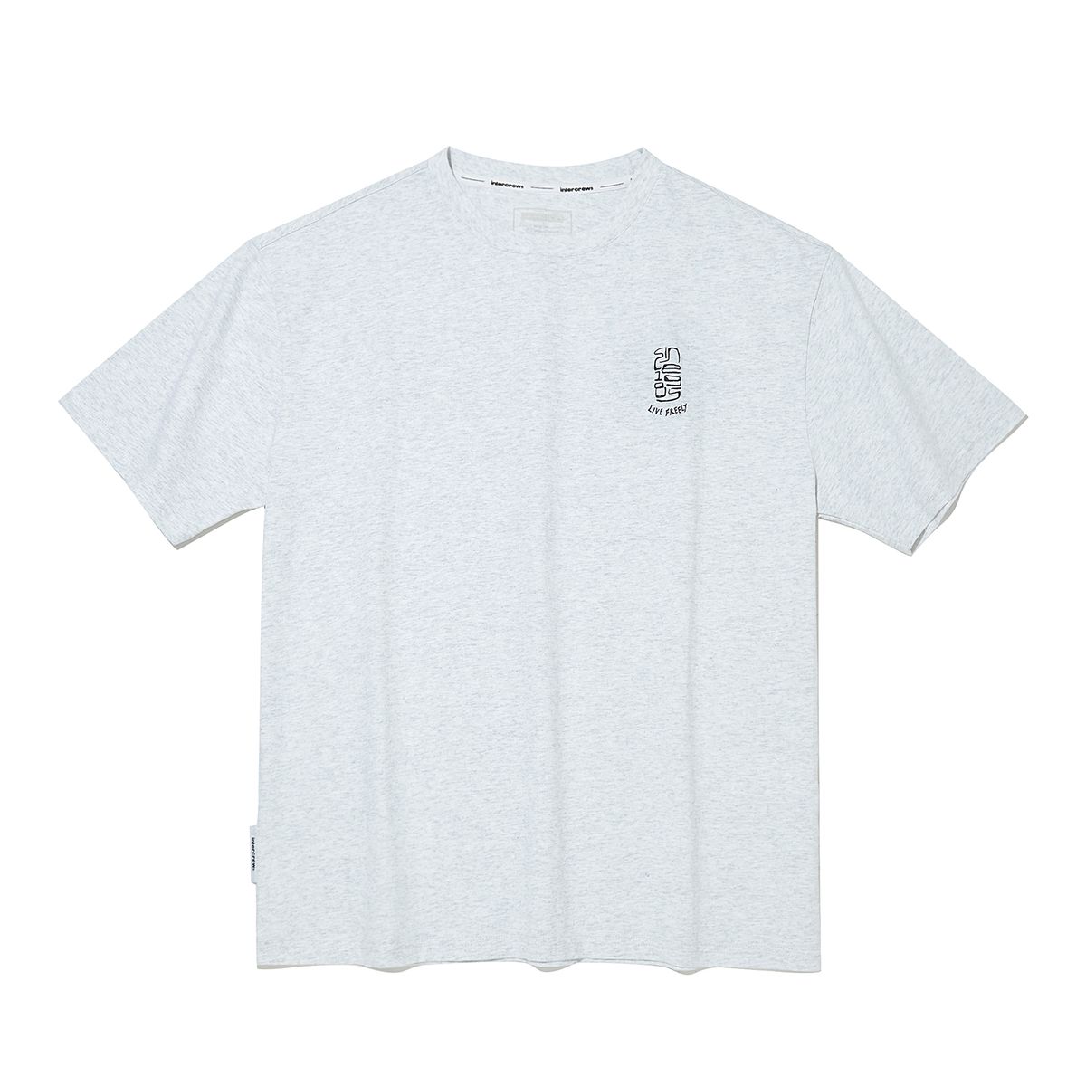 인터크루(INTERCREW) 도장 모티브 라운드 반팔 티셔츠 W그레이 ITA2TR37AWG