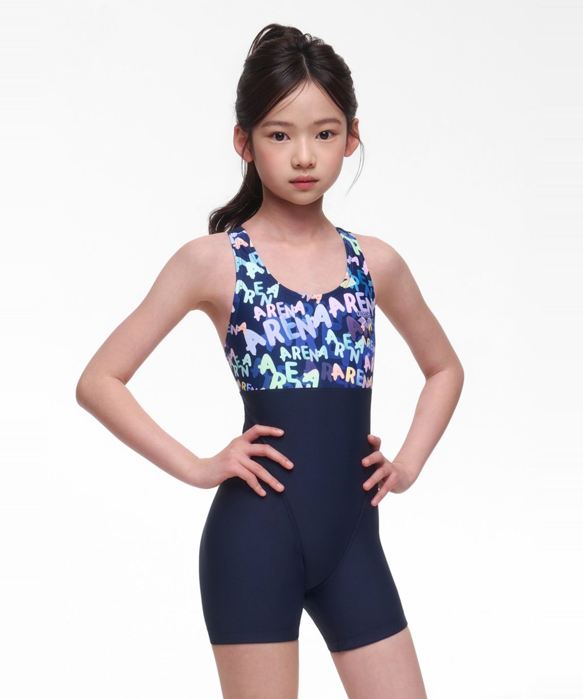 아레나 키즈(ARENA KIDS) 풀 아동 3부 반신 레이서백 A6SG1GL11NVY