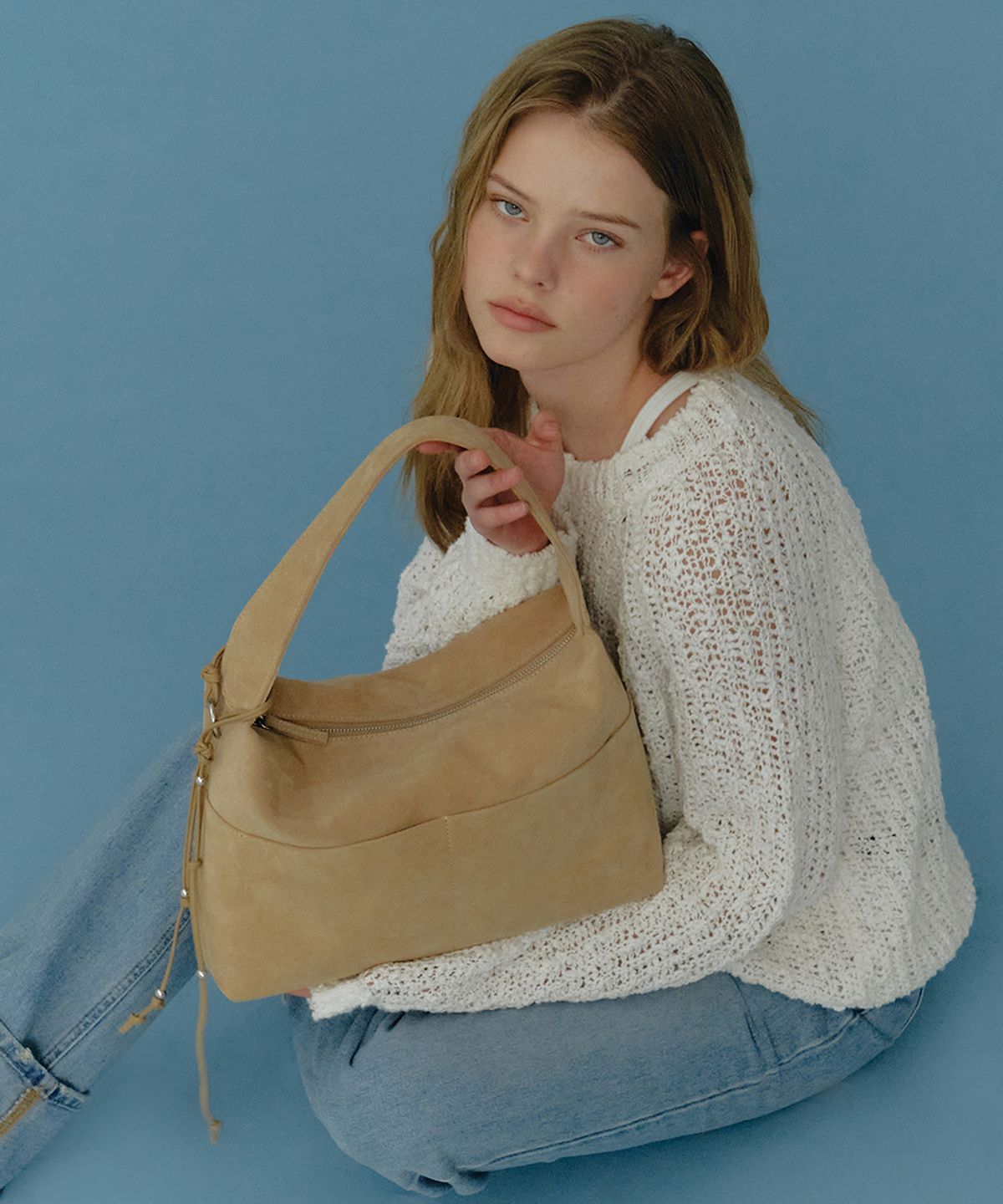 넛넛(NUTNUT) Elin Twin Pocket Bag - BEIGE