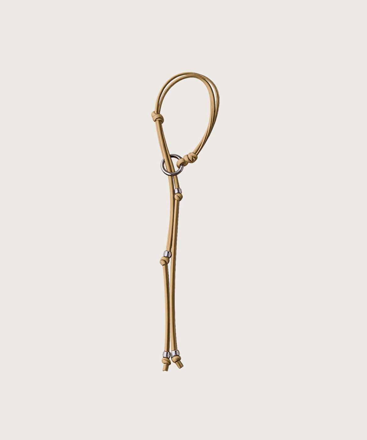 넛넛(NUTNUT) Knot Leather Keyring - BEIGE