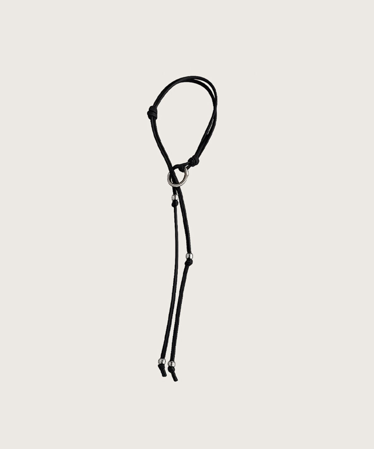 넛넛(NUTNUT) Knot Leather Keyring - BLACK