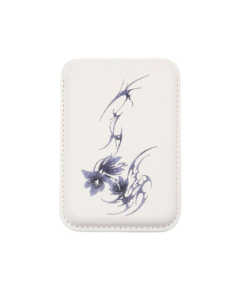 Flower Mag Safe Card Wallet [WHITE]