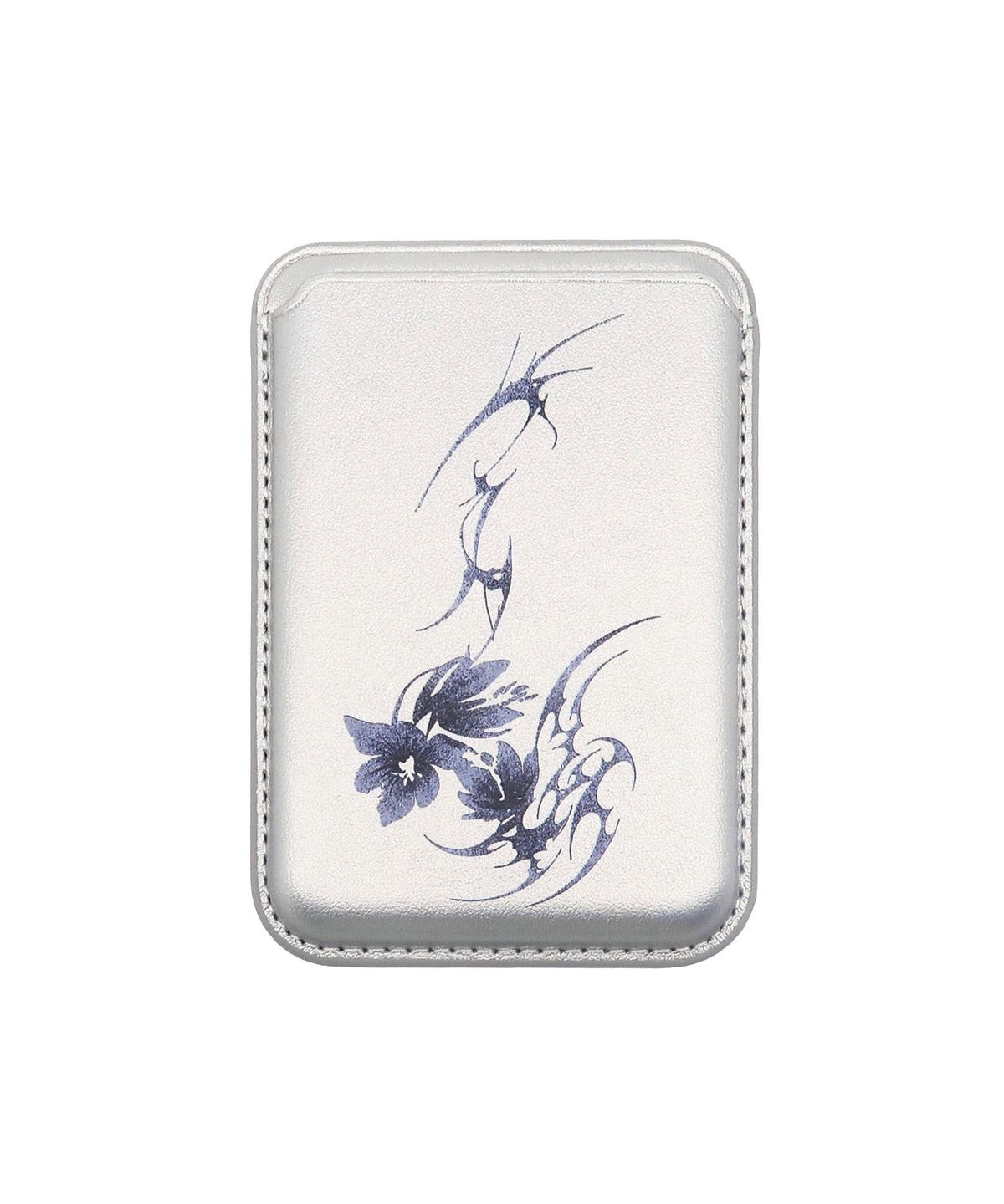 오아트(OART) Flower Mag Safe Card Wallet [SILVER]