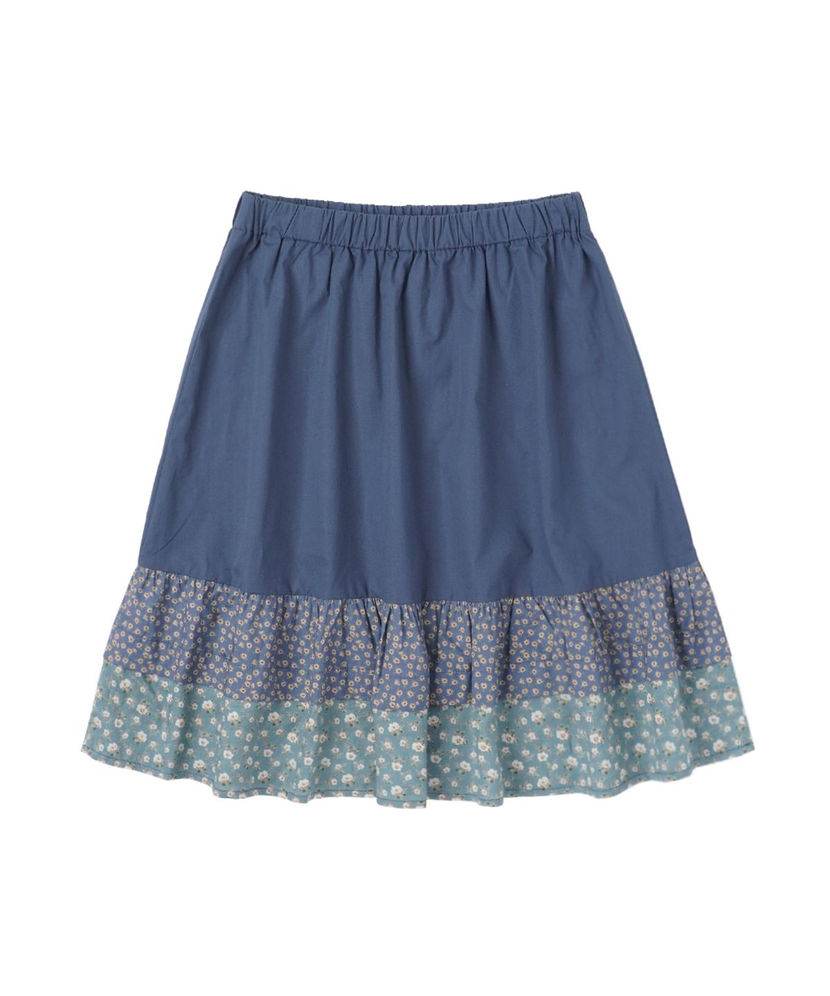 써넥트(SUNNECT) Floral Tiered Skirt - Navy