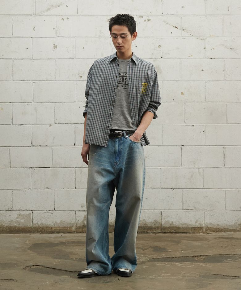 [Men] A-Wide Denim_L/Indigo [KR265PMN442]