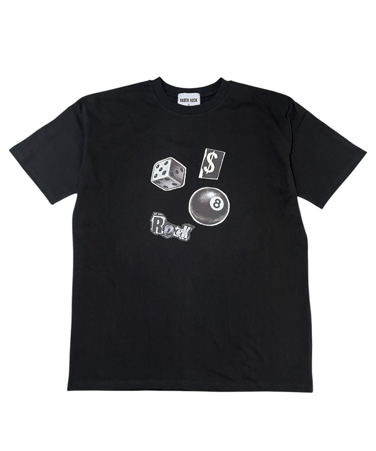 스케이터락(SK8ER ROCK) All In 8 Collage T-Shirt ((Black))