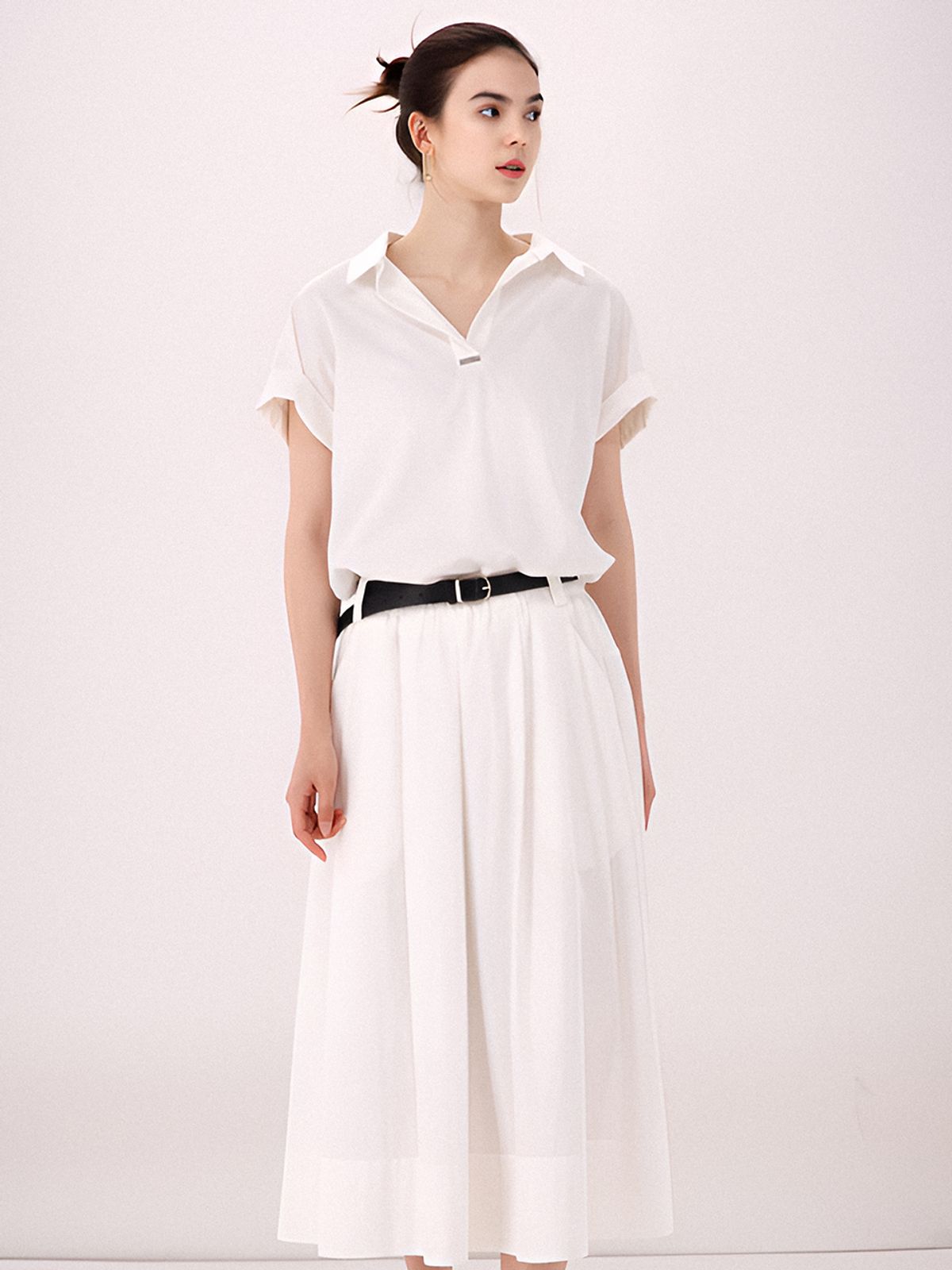 아쿠드(ACUD) Half Sleeve Glossy Set-up _Ivory