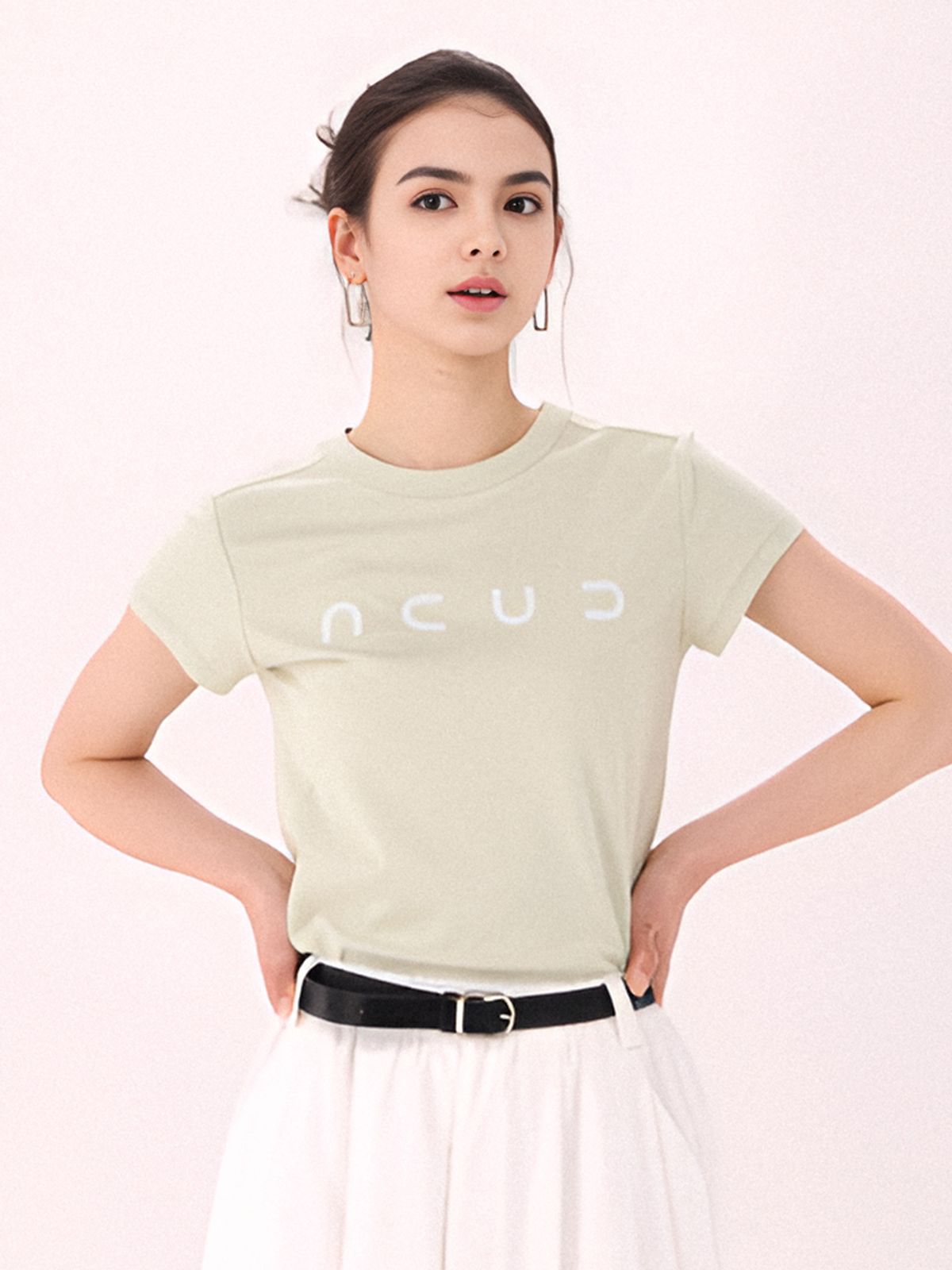 아쿠드(ACUD) Logo Slim Croped T-shirt _Mt.Green