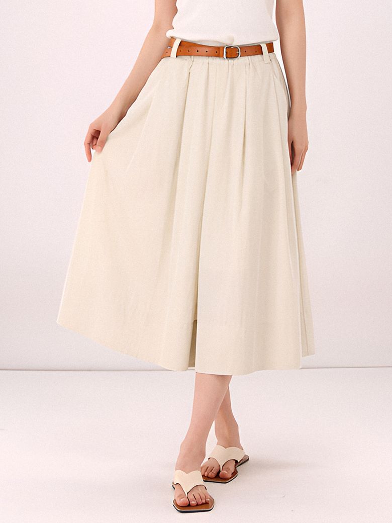 Barrel Volume Skirt _L.Beige