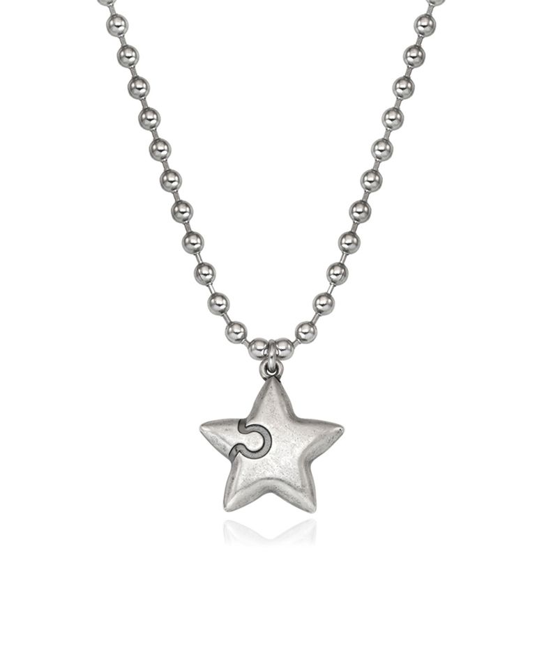 vintage star symbol necklace silver