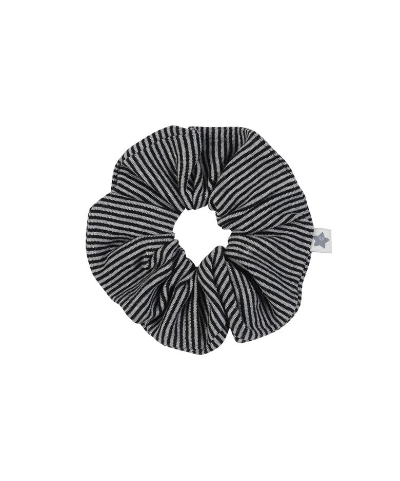 cozy stripe scrunchie charcoal