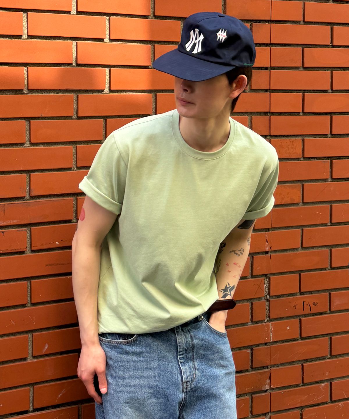 브렌슨(BRENSON) [쿨링] 프레이 라운드넥 반팔티 그린