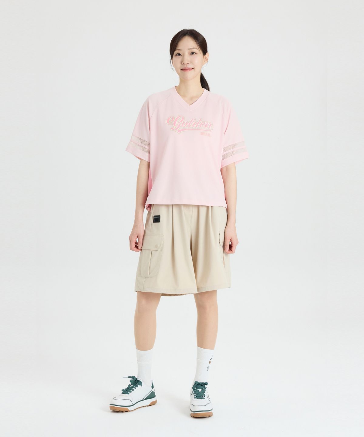 골든베어(GOLDEN BEAR) (W) Bermuda Woven Pants G5PAM26401BEX