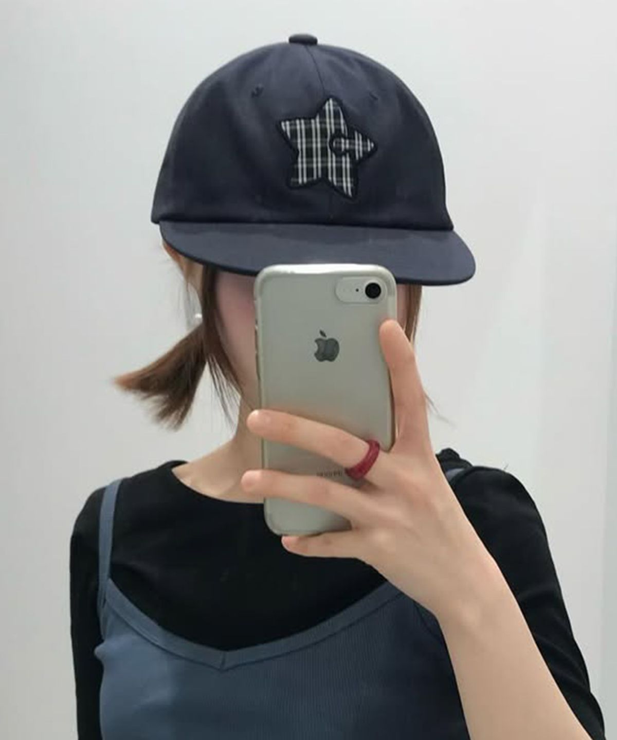 키이비(KIIBI) star symbol patch cap navy