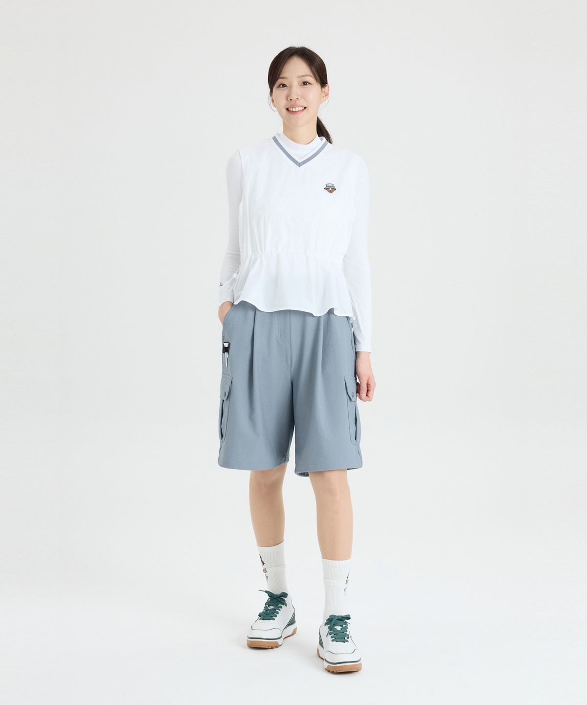 골든베어(GOLDEN BEAR) (W) Bermuda Woven Pants G5PAM26401LBX
