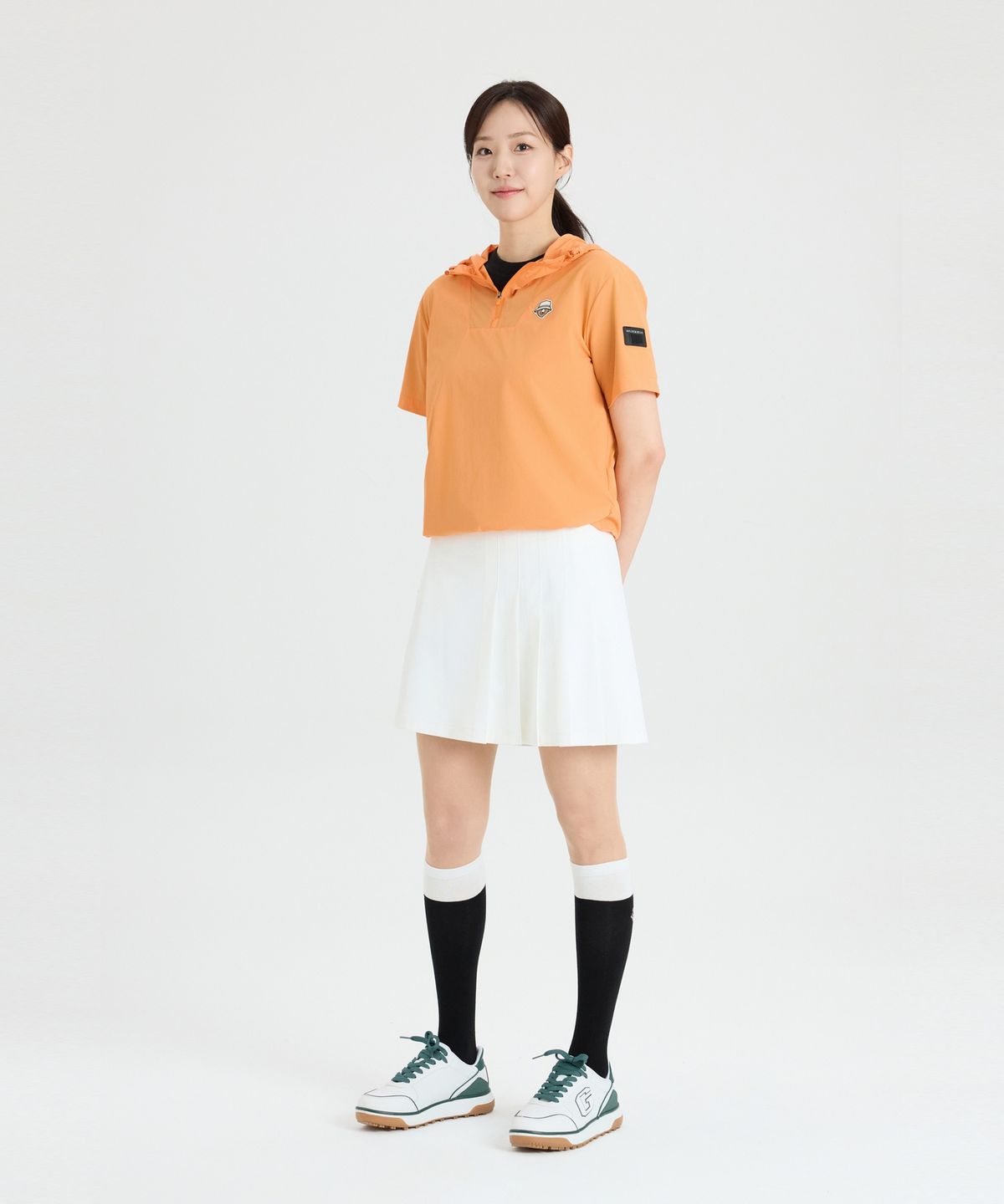 골든베어(GOLDEN BEAR) (W) Pleated Half Shorts G5PAM26341WHX