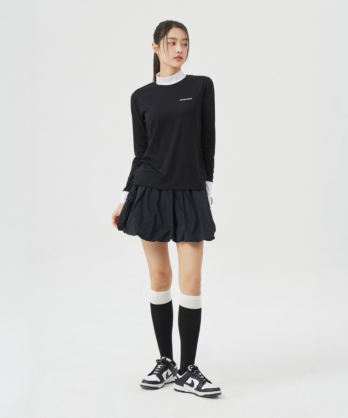 골든베어(GOLDEN BEAR) (W) Ballon-fit Skirt G5KCM26401BKX