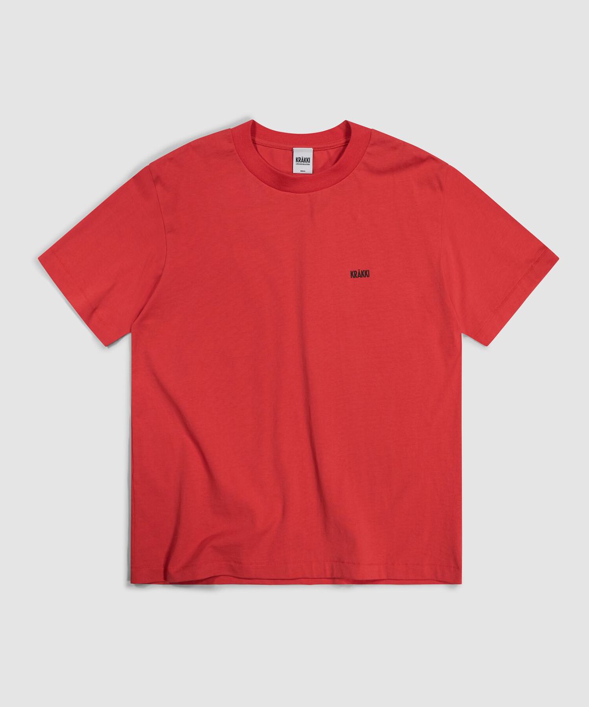크래키(KRAKKI) [Unisex] Basic Logo Tee_Red [KR265PUT404]