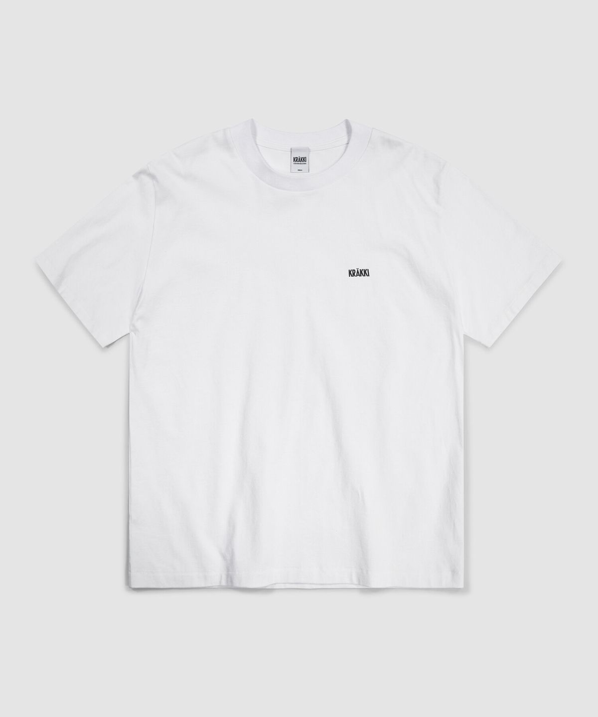 크래키(KRAKKI) [Unisex] Basic Logo Tee_White [KR265PUT402]
