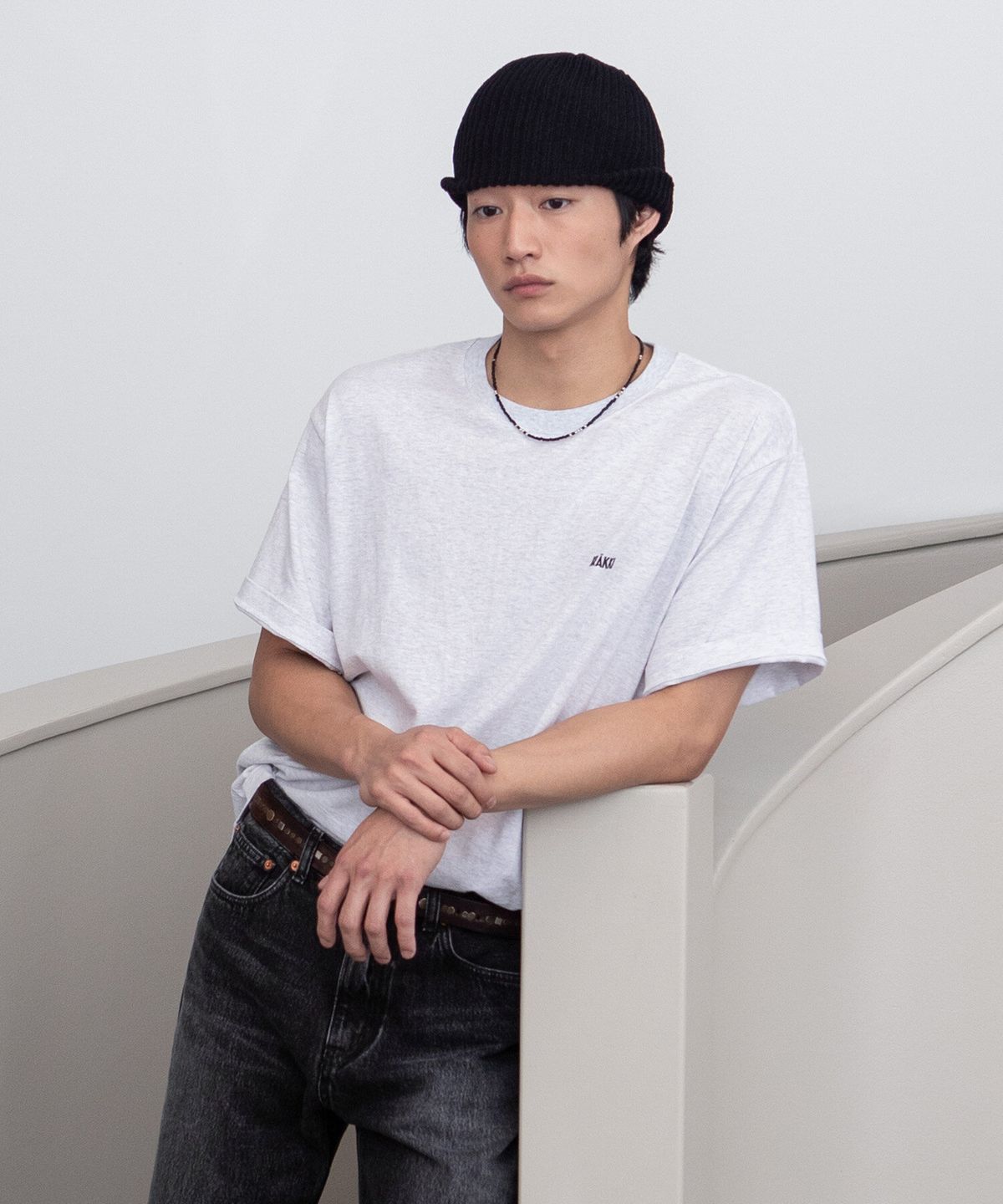 크래키(KRAKKI) [Unisex] Basic Logo Tee_M/Gray [KR265PUT401]