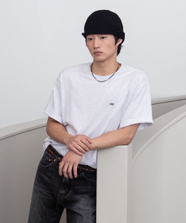 [Unisex] Basic Logo Tee_M/Gray [KR265PUT401]