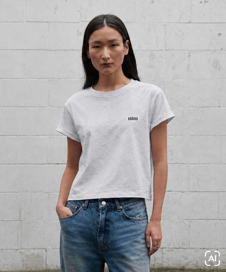 [Women] Basic Logo Tee_M/Gray [KR265PWT401]