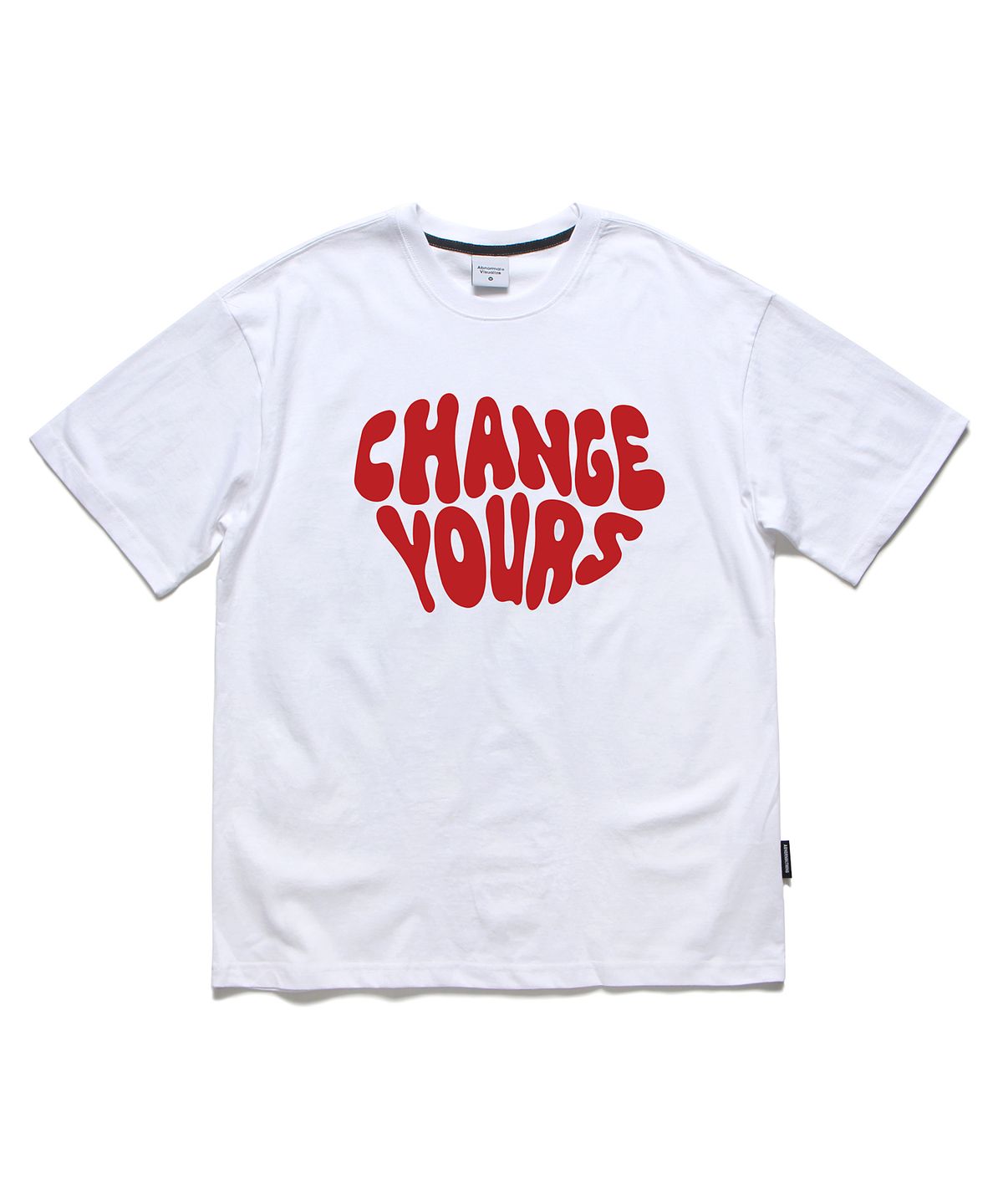 앱놀머씽(ABNORMALTHING) 체인지 오버핏 티셔츠 화이트 (CHANGE T-SHIRT WHITE)