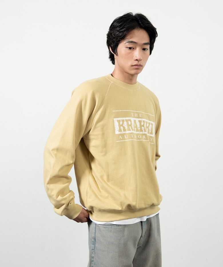 [Unisex] Box Logo Sweatshirt_Yellow [KR265PUW402]