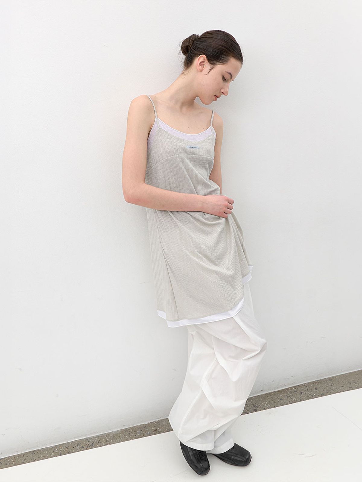 아틀리에 나인(ATELIER NAIN) AN SHEER JERSEY MINI DRESS (OP-6340)