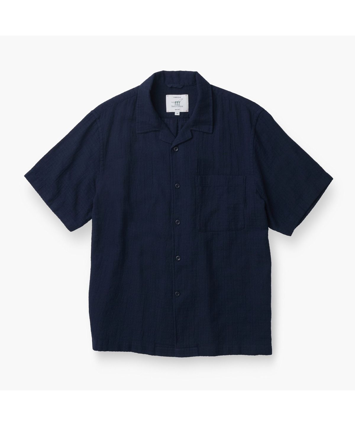 헨리코튼(HENRY COTTONS) [Imported Fabric] 마레(Mare) 오픈 카라 셔츠 AHSAM26651NYX