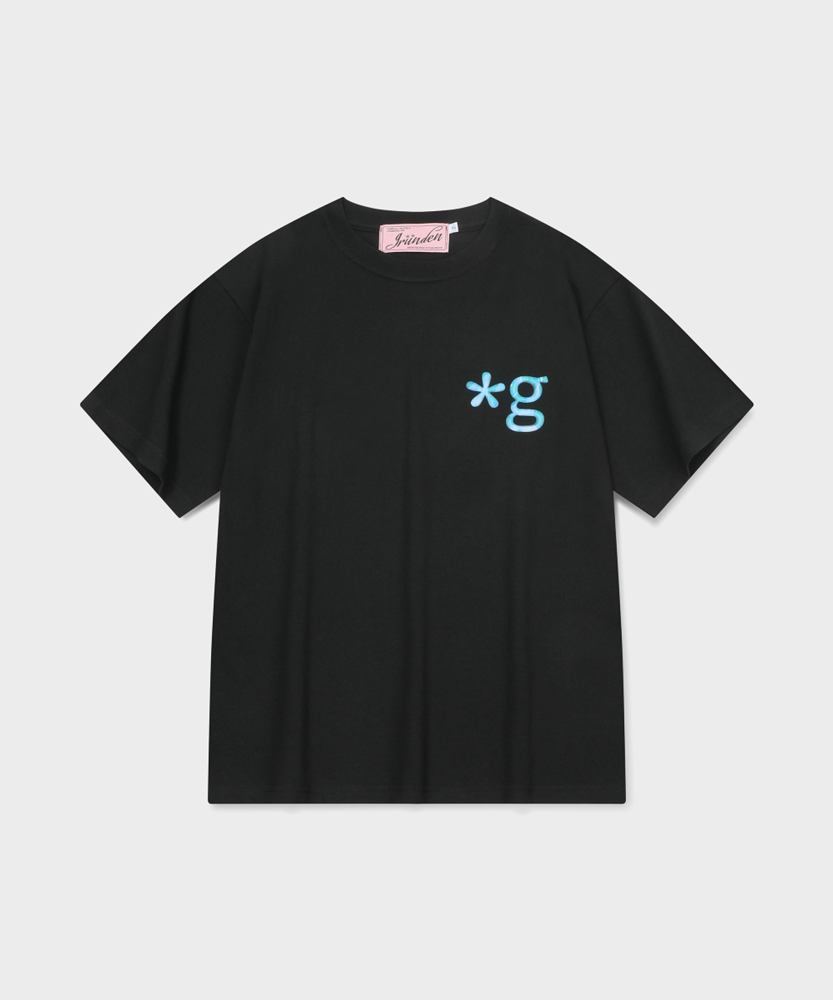 글런든(GRUNDEN) TURQUOISE LOGO T-SHIRT (BLACK)