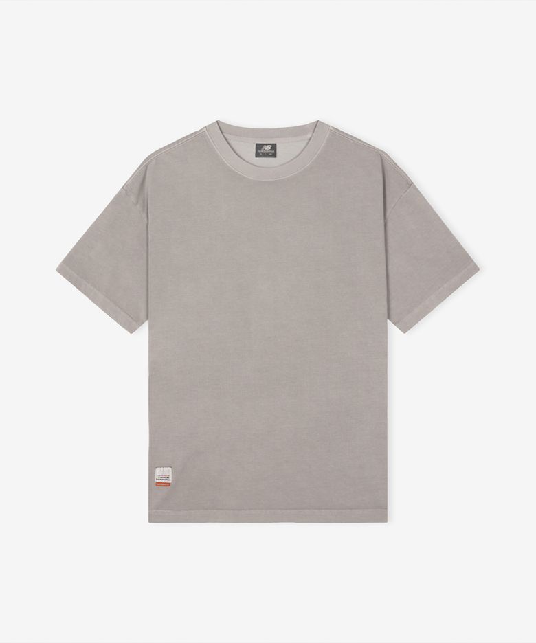 NBNEG21453 / UNI 에센셜 시그니처 다잉 반팔티 (DYEING GRAY)