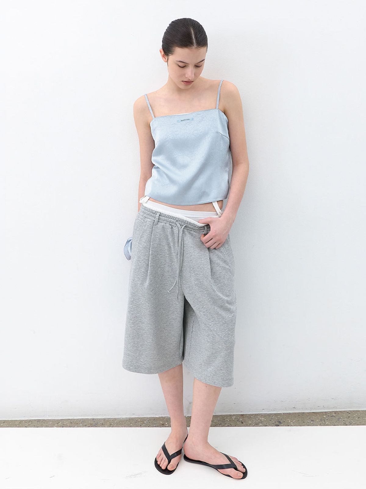 아틀리에 나인(ATELIER NAIN) AN CONTRAST WAIST BAND BURMUDA PANTS (PT-5785)