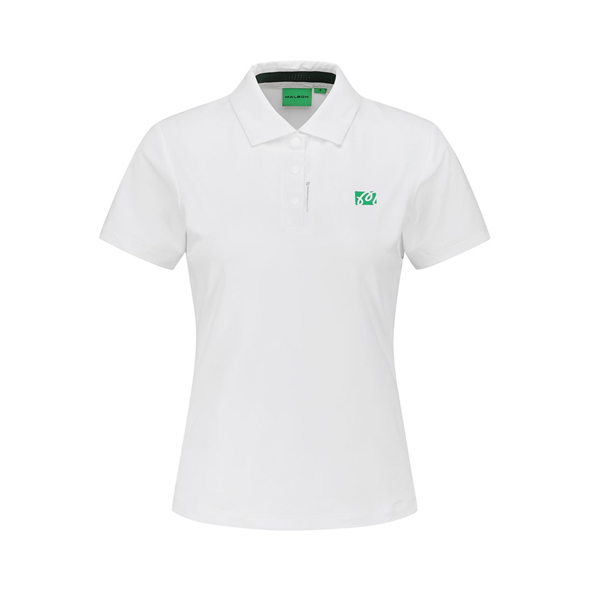 말본 골프(MALBON GOLF) 퍼포먼스 반팔 폴로 티셔츠 WHITE (WOMAN)