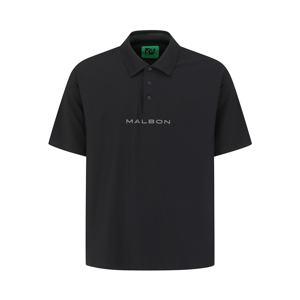 말본 골프(MALBON GOLF) 퍼포먼스 반팔 폴로 티셔츠 BLACK (MAN)
