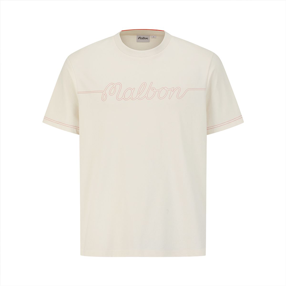 말본 골프(MALBON GOLF) 버킷 스티치 유니 라운드 티셔츠 CREAM