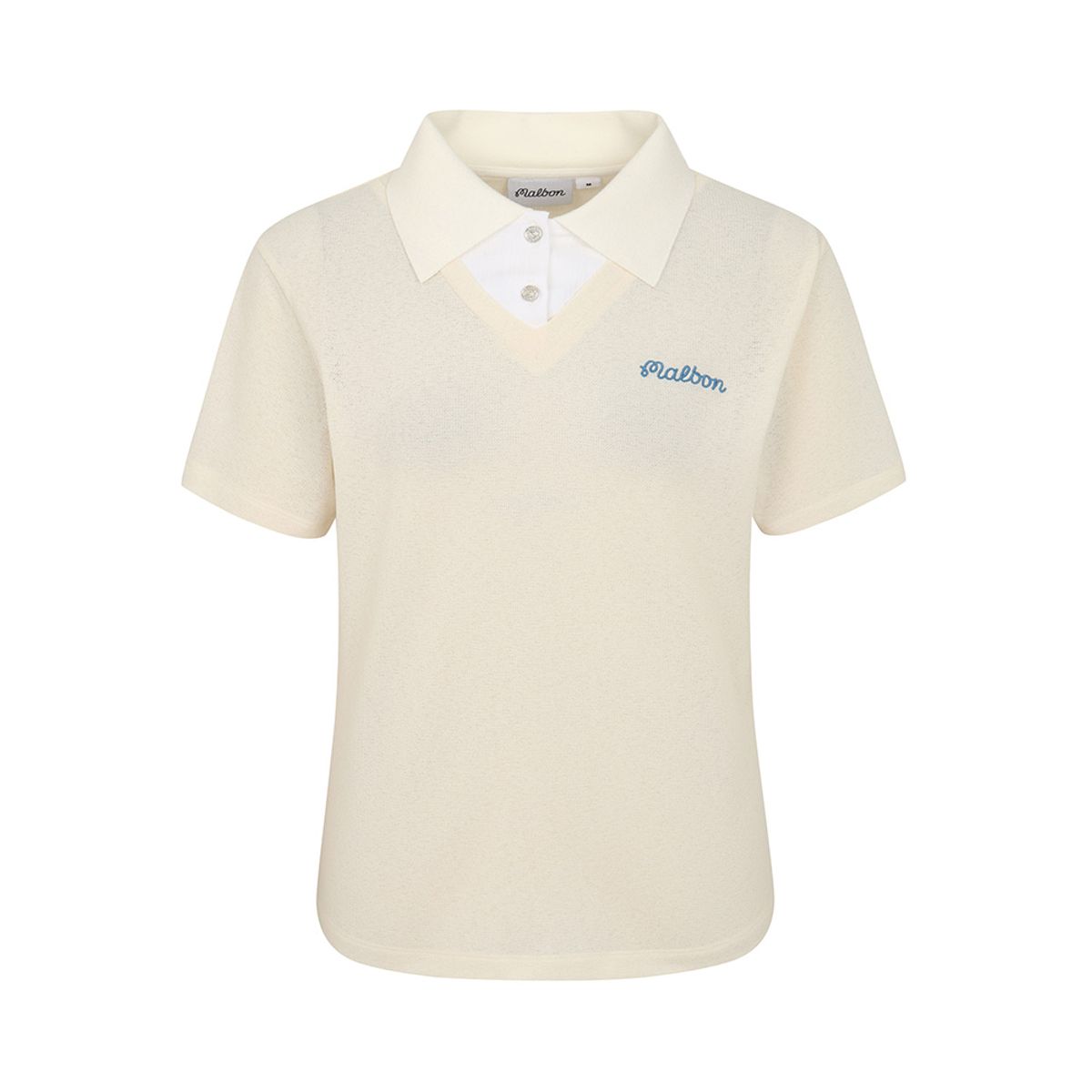 말본 골프(MALBON GOLF) 레이어드 카라 티셔츠 CREAM (WOMAN)